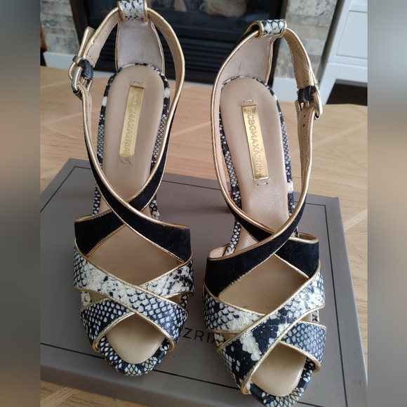 BCBG MaxAzria Criss Cross High Heel Sandals - Picture 5 of 11